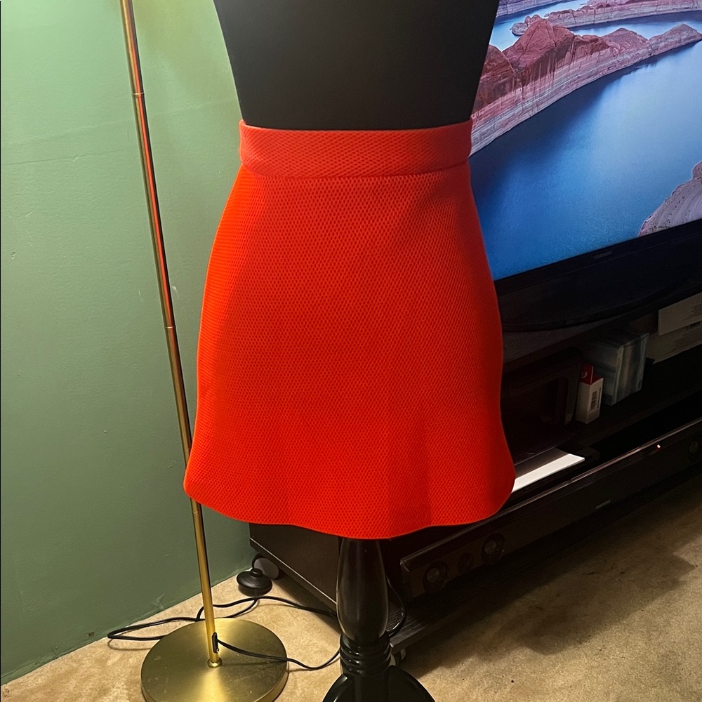 Topshop Bright orange Mini Skirt